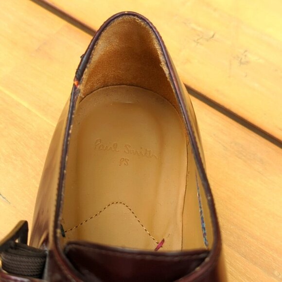Paul Smith Brown Patent Leather Oxfords with Monk Strap Polished Finish - US 9 - Picture 5 of 9